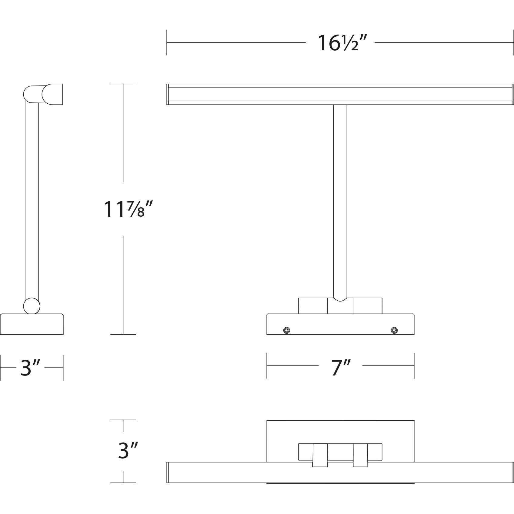 Reed 14.00 watt 16.5 inch Black Picture Light Wall Light, dweLED