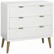 Milo Satin White and Copper Chest