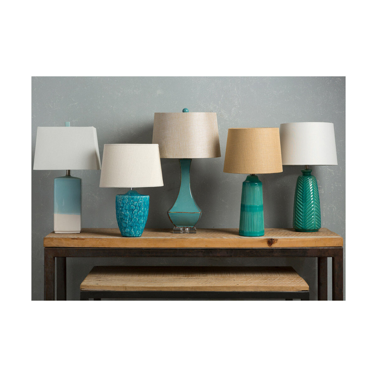 Teal table lamp base hot sale