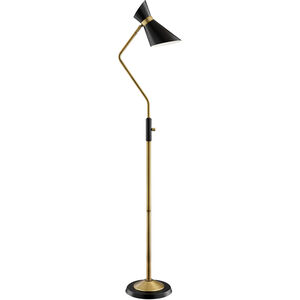Jared 61 inch 60.00 watt Antique Brass Floor Lamp Portable Light