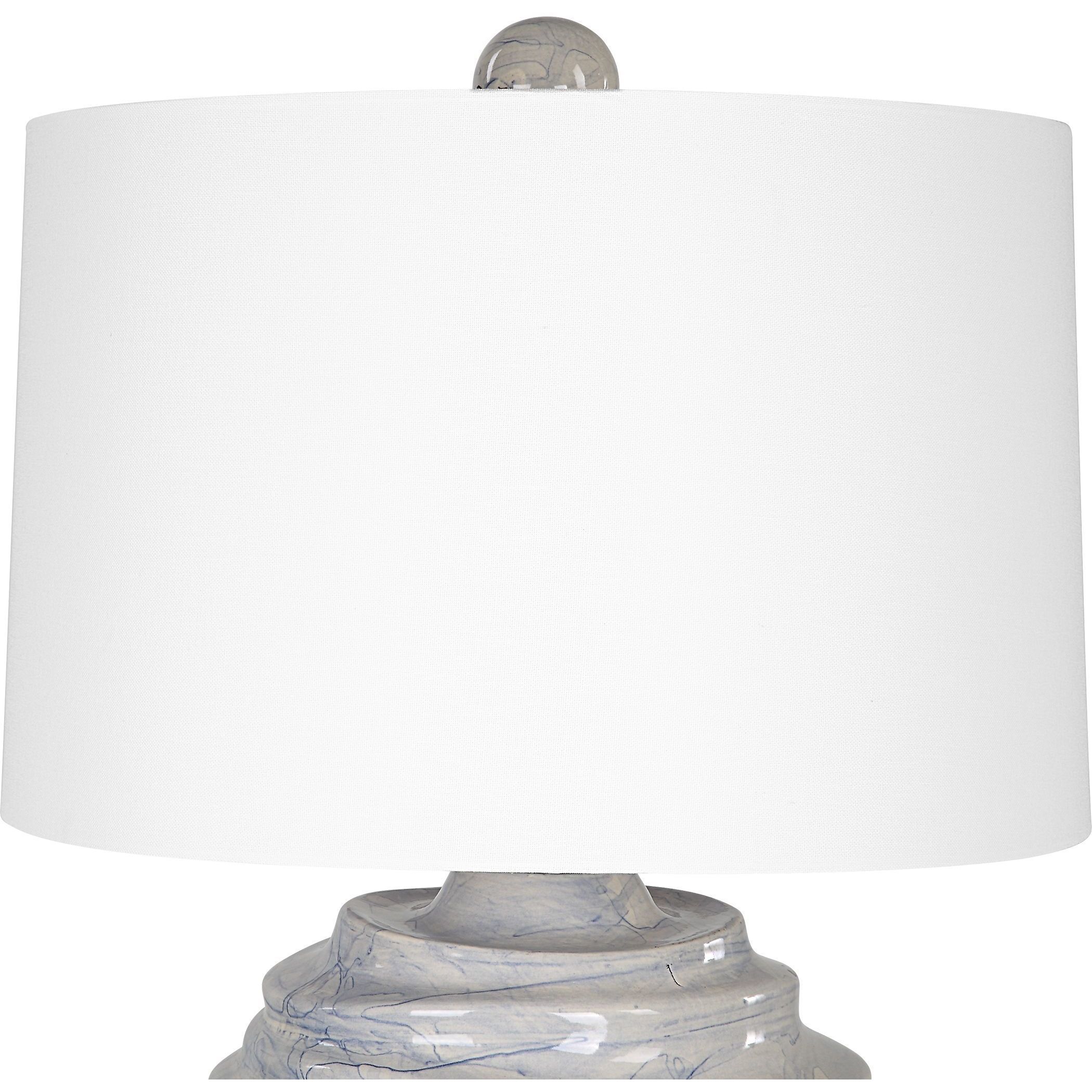 Waves 26 inch 150 watt Light Cobalt Blue Drip Glaze Accent Lamp Portable Light