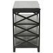 Sutton 36 X 30 inch Hand Rubbed Black Side Table, Criss-Cross