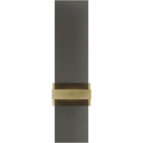 Sean Lavin Flyta LED 3.3 inch Natural Brass ADA Wall Sconce Wall Light in Transparent Smoke Glass