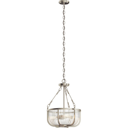 Roux 3 Light 16 inch Brushed Nickel Pendant Ceiling Light