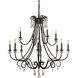 Liebestraum 12 Light 42 inch Brushed Nickel Foyer Chandelier Ceiling Light