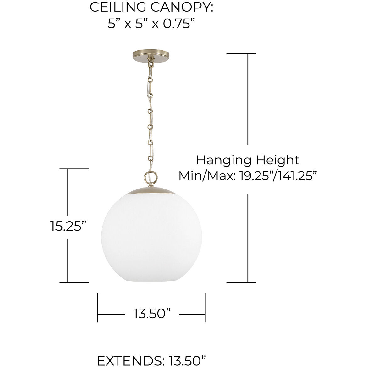 Cleo 1 Light 13.5 inch Matte Brass Pendant Ceiling Light