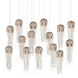 Medusa 15 Light 48 inch Silver Multi-Drop Pendant Ceiling Light
