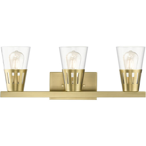 Bennington 3 Light 23.5 inch Natural Brass Vanity Sconce Wall Light