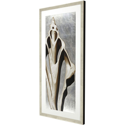 Modern Shell Sepia and Metallic and Neutral Framed Art