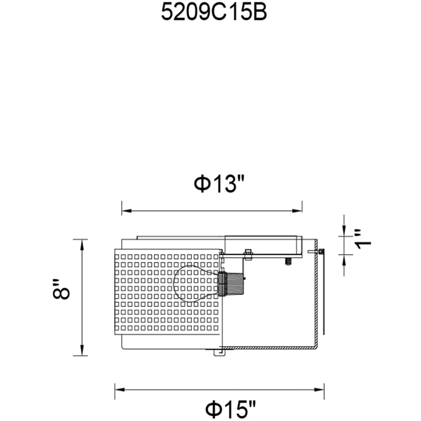 Checkered 2 Light 15 inch Black Drum Shade Flush Mount Ceiling Light