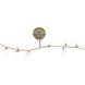 Hampton LED 10 inch Brushed Brass Chandelier Ceiling Light in Clear Glass