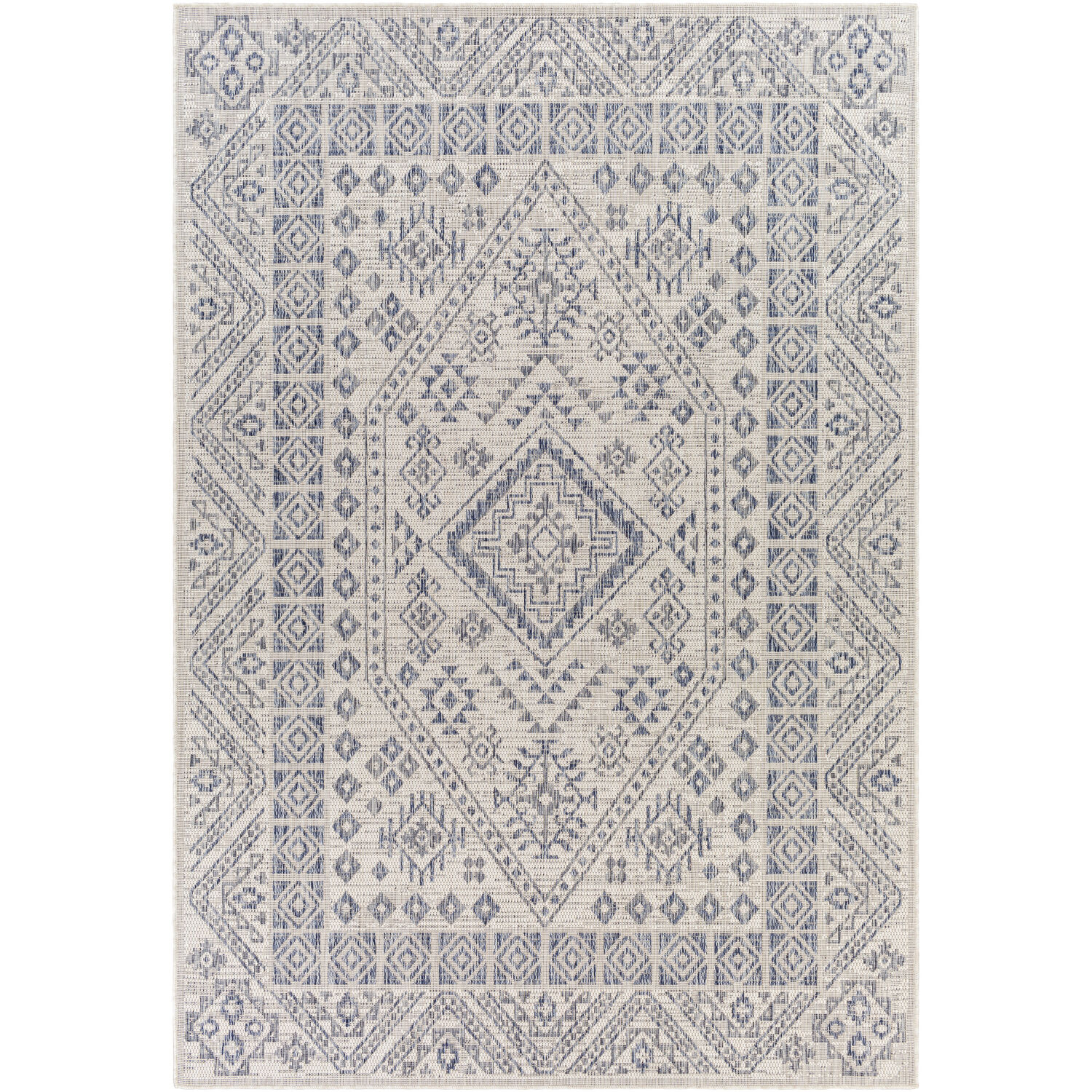 Tuareg 108 X 79 inch Light Grey Outdoor Rug, Rectangle
