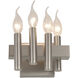 Collette 4 Light 8 inch Satin Nickel Bath Vanity Light Wall Light in Left, Left