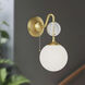 Alora Mood Celia 1 Light 6 inch Brushed Gold Bath Vanity Light Wall Light