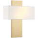 Stafford LED 11 inch Aged Gold Brass Wall Sconce Wall Light