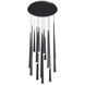 Cascade LED 23 inch Black Multi-Light Pendant Ceiling Light in 15, Round, 28in.