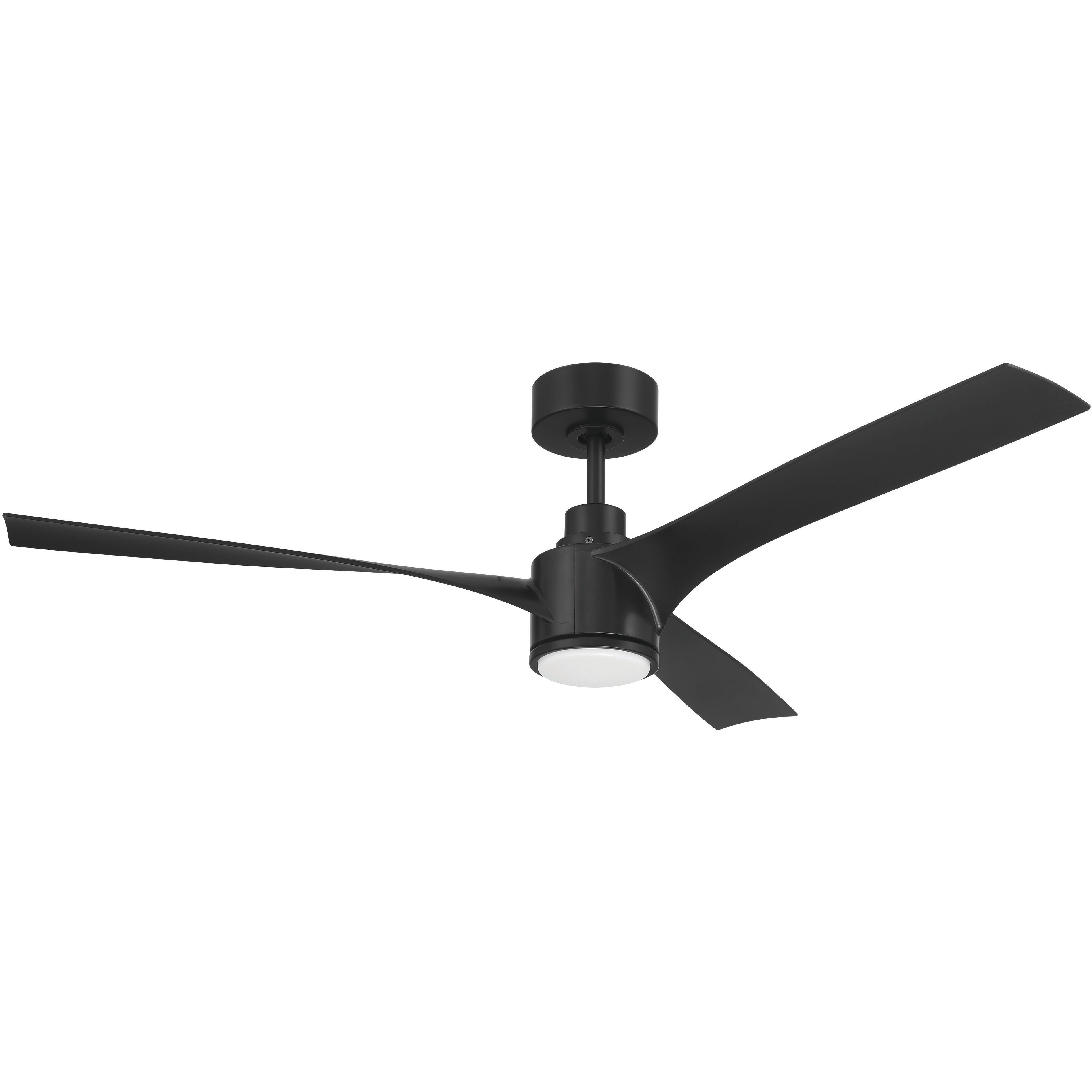 Phoebe 52 inch Flat Black Indoor/Outdoor Ceiling Fan