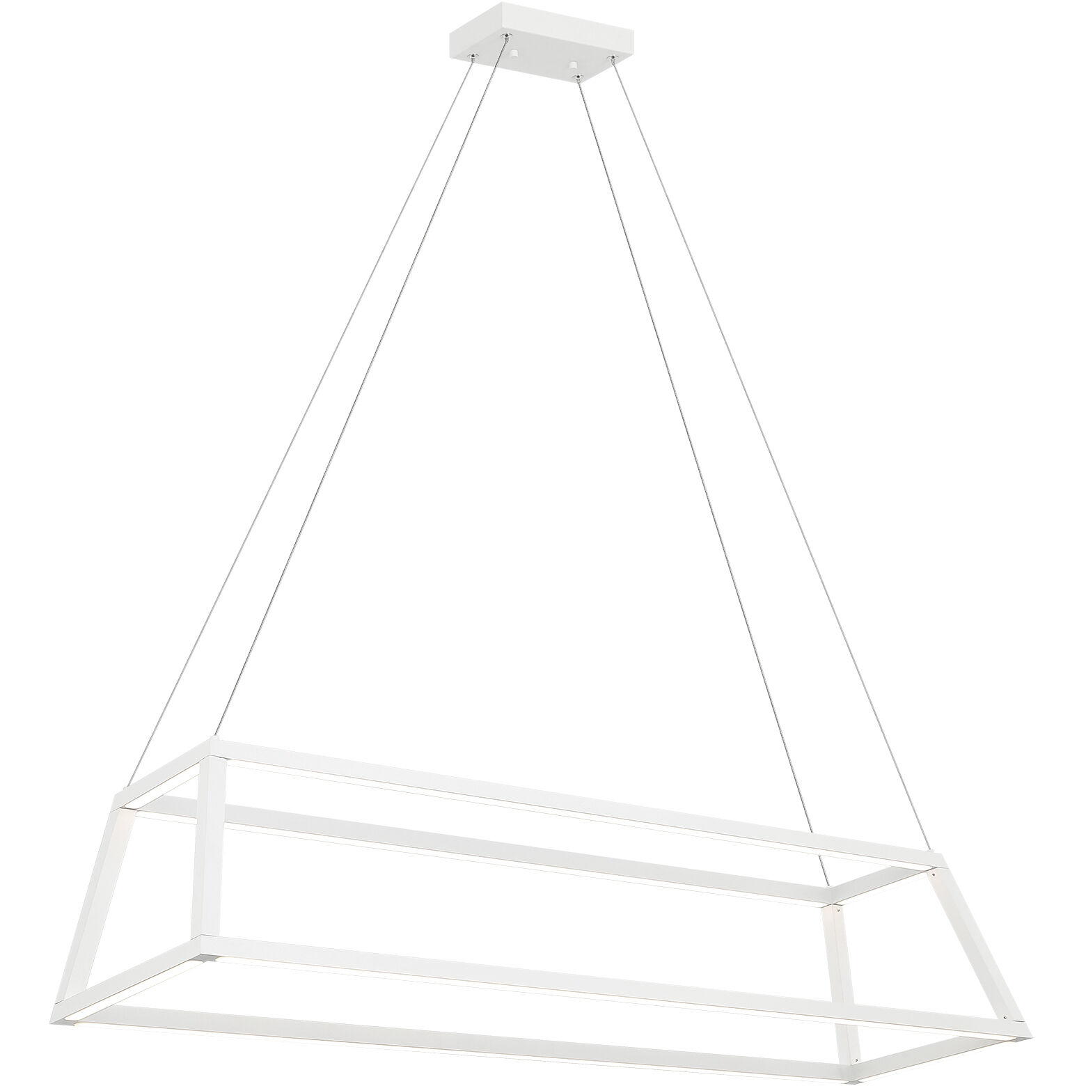 Carlington LED 46 inch Matte White Chandelier Ceiling Light