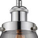 Franklin Restoration Cone LED 8 inch Polished Nickel Sconce Wall Light in Light Smoke Glass