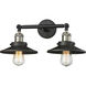Franklin Restoration Railroad LED 8 inch Black Antique Brass Bath Vanity Light Wall Light in Matte Black, Franklin Restoration
