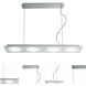 Lumidisque 4 Light 9.88 inch Satin Aluminum Pendant Ceiling Light