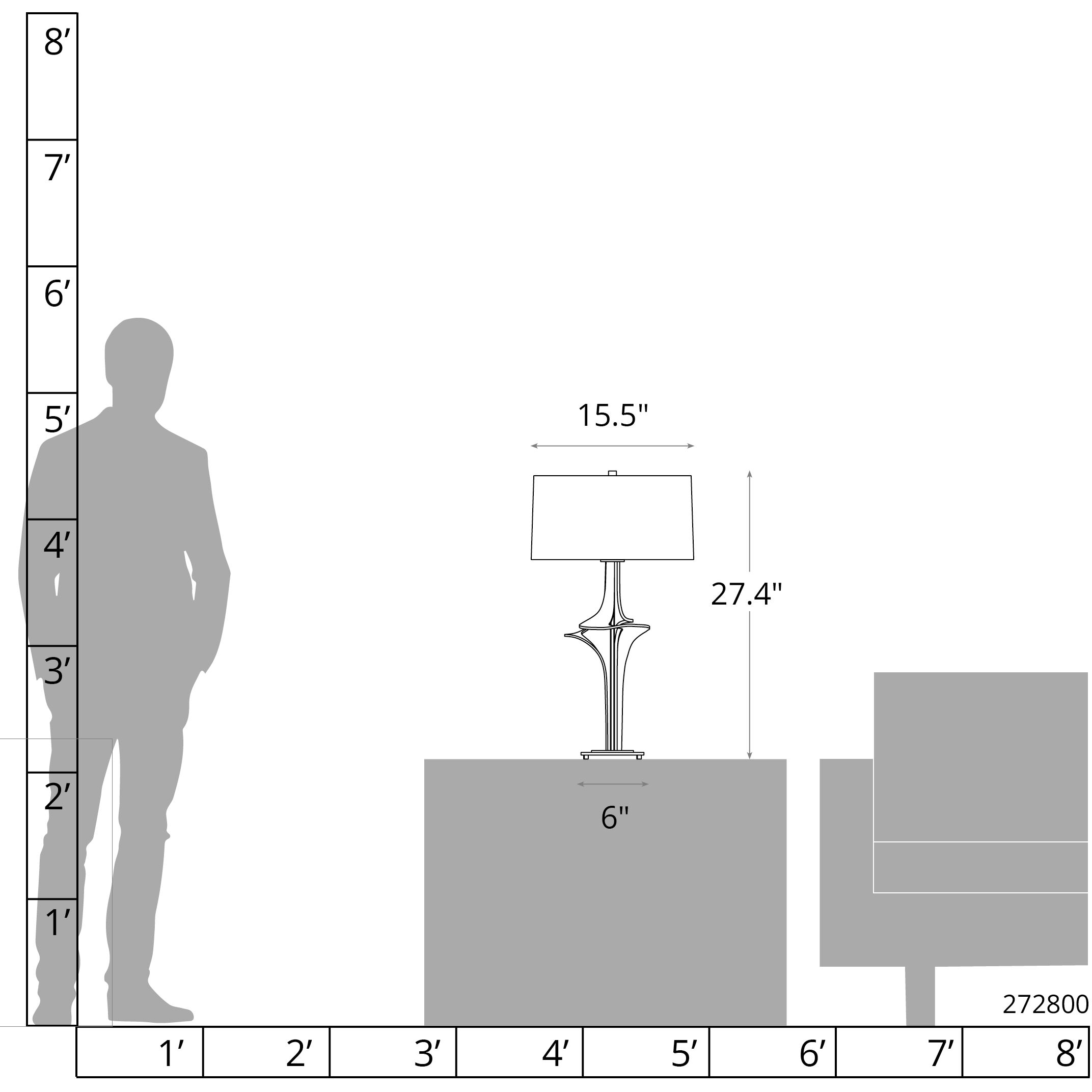 Antasia 27.4 inch 100 watt Dark Smoke Table Lamp Portable Light in Flax