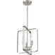 Stowe 3 Light 12 inch Brushed Polished Nickel Foyer Light Ceiling Light