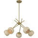 Jasper 5 Light 27.38 inch Warm Brass Chandelier Ceiling Light