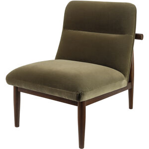 Marsick Upholstery: Olive; Base: Dark Brown Accent Chairs