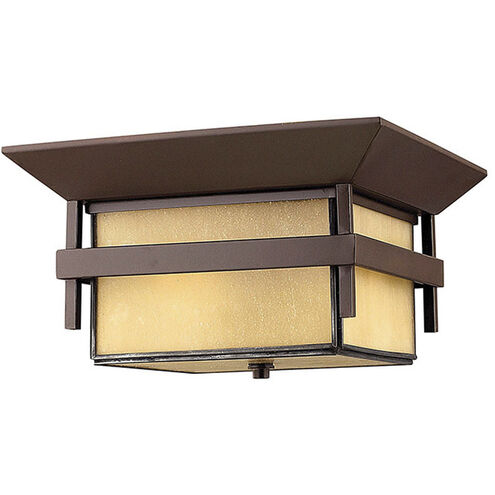 Estate Series Harbor LED 12 inch Anchor Bronze Outdoor Flush Mount