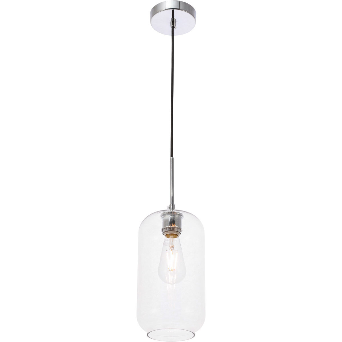Collier 1 Light 6.1 inch Chrome Pendant Ceiling Light