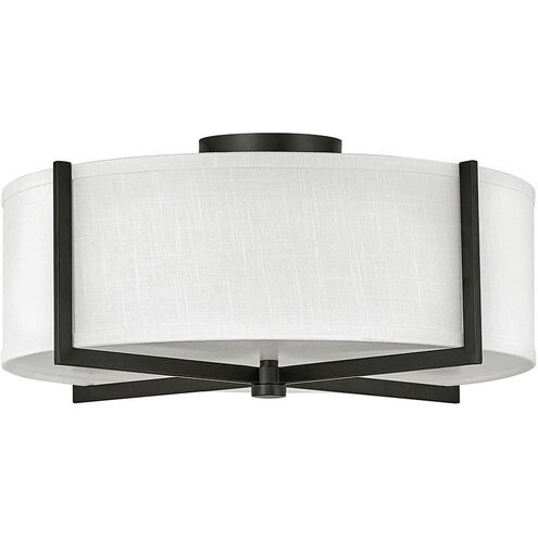 Galerie Axis 3 Light 19.5 inch Black Indoor Semi-Flush Mount Ceiling Light