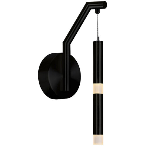 Flute LED 6 inch Black Wall Sconce Wall Light