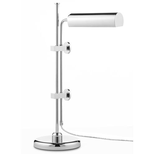 Satire 23 inch 10.00 watt Polished Nickel Table Lamp Portable Light