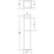 Square Column 12V 8 watt Textured Gray Bollard