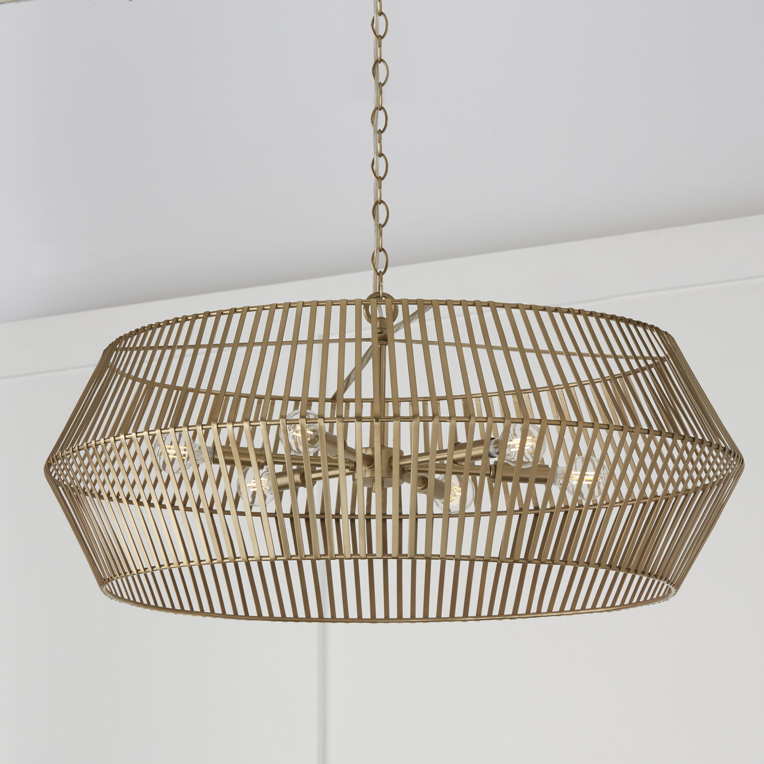 Kaiya 6 Light 31 inch Matte Brass Chandelier Ceiling Light