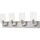Savannah 4 Light 31.5 inch Brushed Nickel Vanity Wall Light