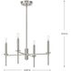 Elara 4 Light 23 inch Brushed Nickel Chandelier Ceiling Light