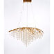Canada LED 43 inch Gold Chandelier Ceiling Light, Crystal