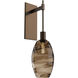 Ellisse 1 Light 6.5 inch Flat Bronze Indoor Sconce Wall Light in Ellisse Bronze, Tempo