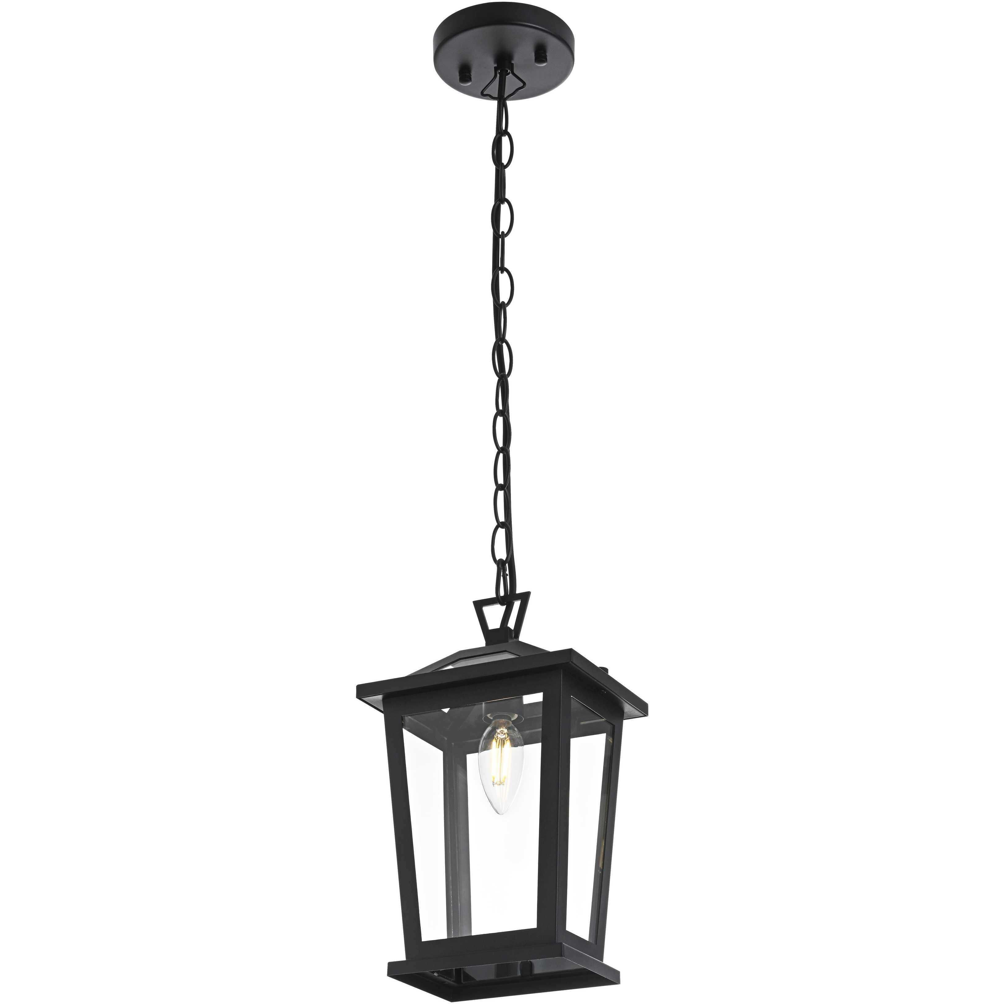 Berks 1 Light 5.5 inch Black Outdoor Pendant