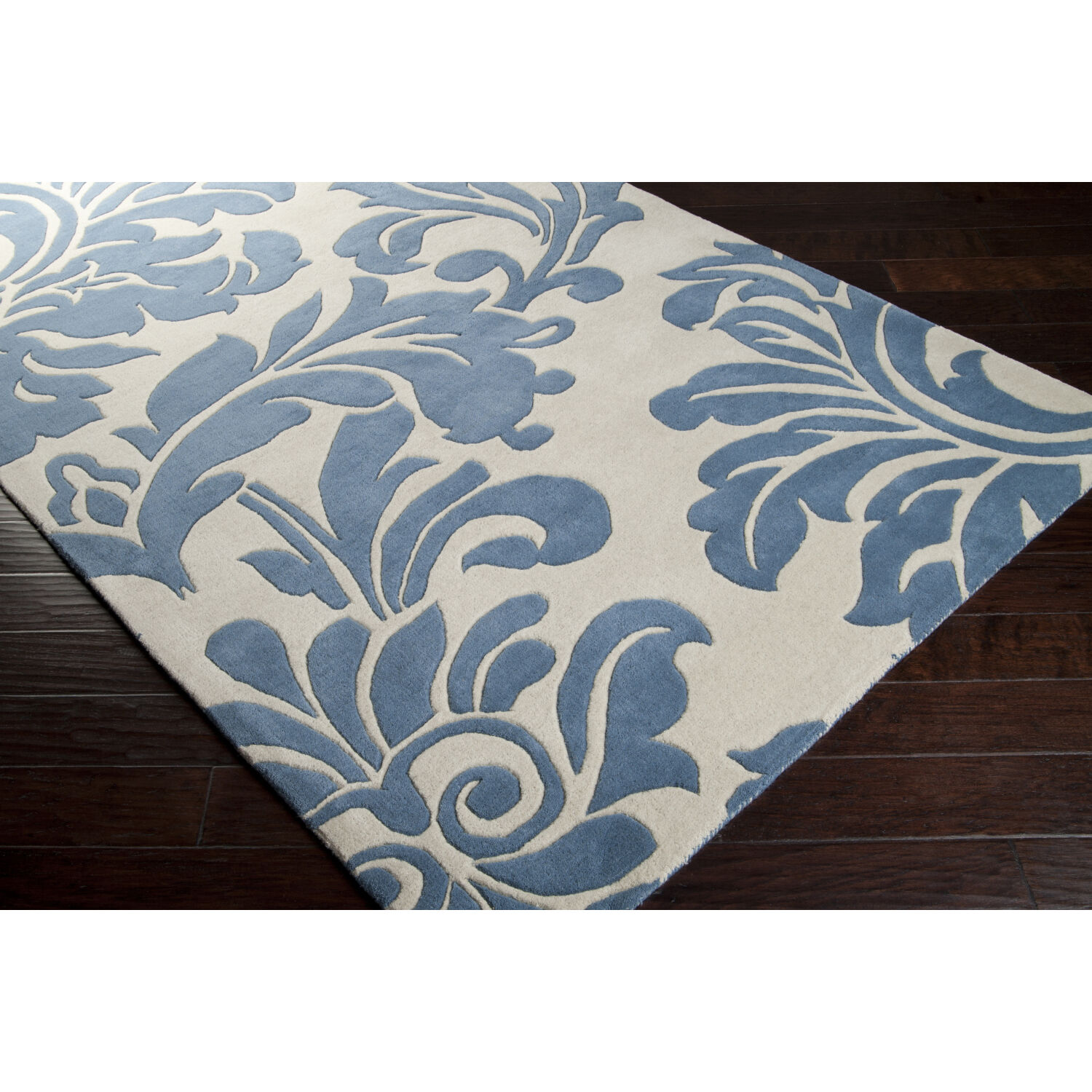 Athena 96 X 96 inch Ivory/Denim Handmade Rug in 8 x 8, Wool