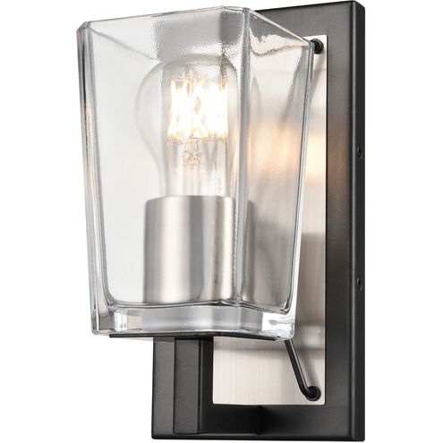 Riverdale Sconce Wall Light in Satin Nickel and Graphite
