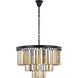 Sydney 9 Light 26 inch Matte Black Chandelier Ceiling Light, Urban Classic