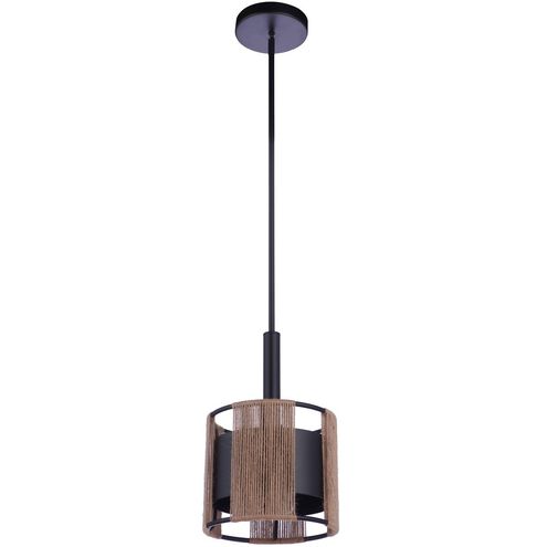 Kensey 1 Light 9.13 inch Flat Black Mini Pendant Ceiling Light