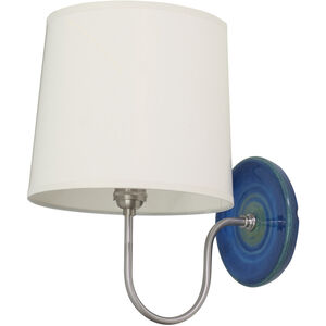 Scatchard 1 Light 9 inch Blue Gloss Wall Lamp Wall Light