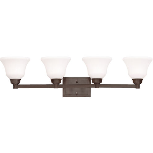 Langford 4 Light 35 inch Olde Bronze Wall Mt Bath 4 Arm Wall Light in Incandescent