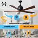 Atlas Irene-5 60 inch Matte Black with Walnut Tone Blades Ceiling Fan, Paddle Fan
