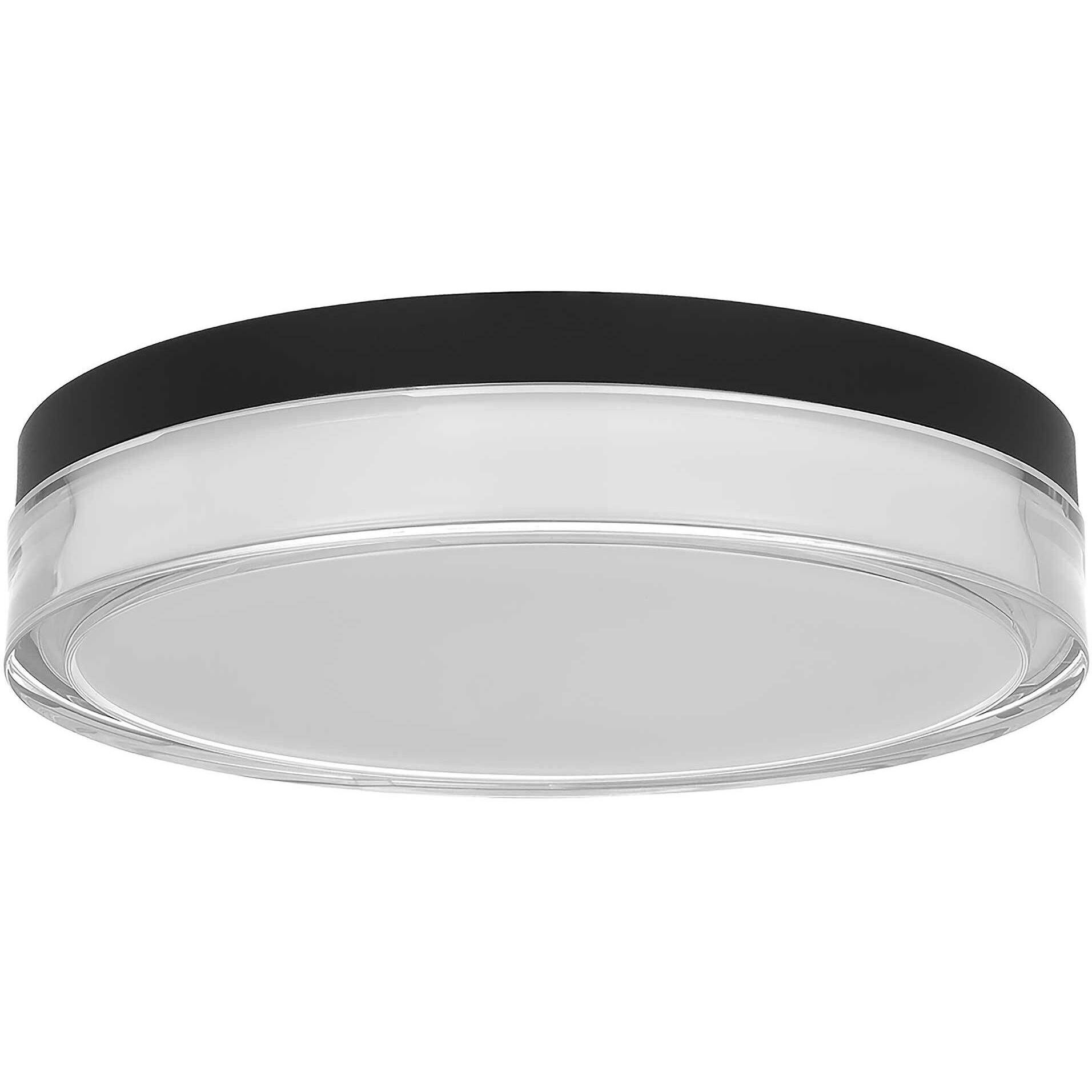 Sunspot LED 12 inch Sand Black Outdoor Flush Mount