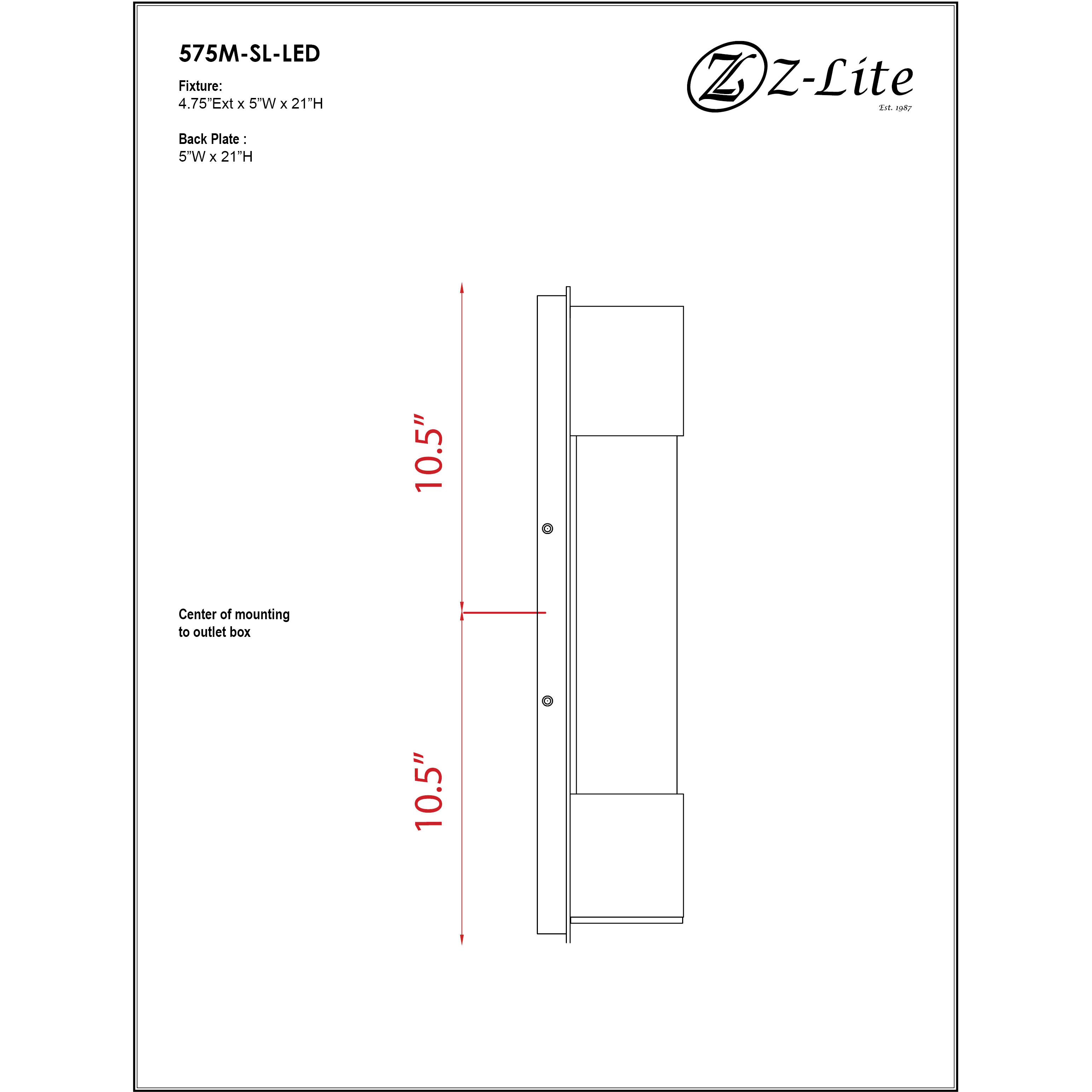 Striate Outdoor Wall Light in Silver